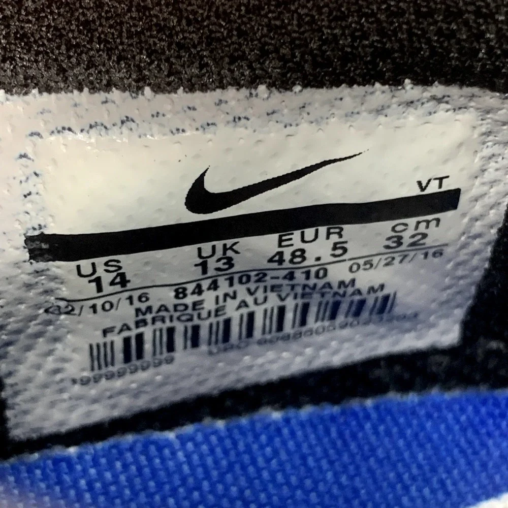 Nike Train Speed 4 Duke Blue Devils Mens 14 Black Blue Sneakers 844102-410